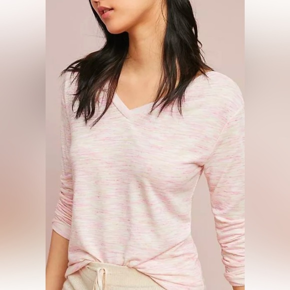 Tops - Saturday Sunday Anthropologie Andrea Pink Yellow Knit Pullover Top Size XXS